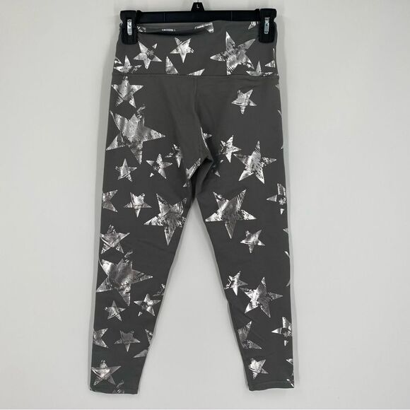 Aerie Junior’s Chill Play Move Gray Star Print Leggings size S - Picture 3 of 3